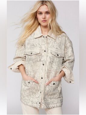 NWOT Urban Outfitters Gemma quilted chore jacket